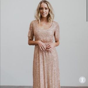 Baltic Born Rose Gold Sequin Maxi (NWT)